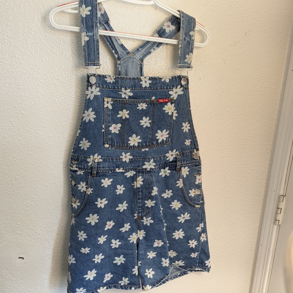Teddy Fresh Floral Shorts Overalls